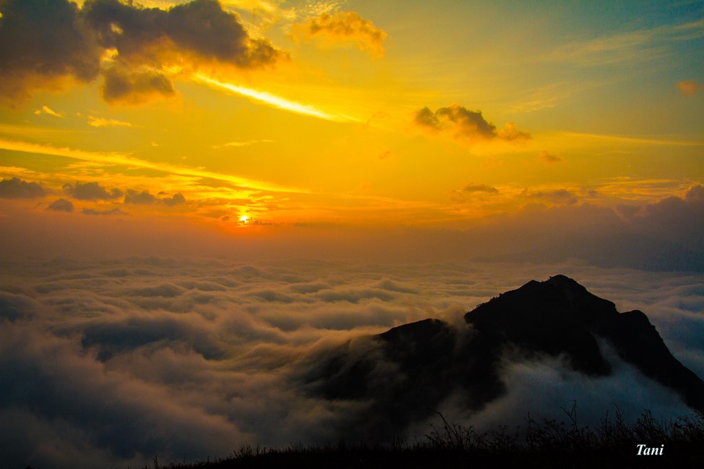 Description: Bình minh ở núi Muối. Đây là một trong những điểm săn mây đẹp nhất Việt Nam.